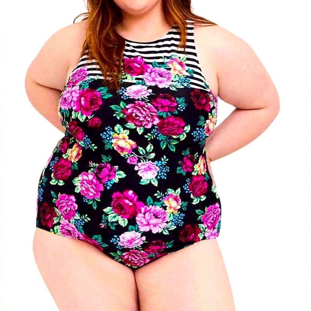 BNWT Torrid size 26 one piece swimsuit floral